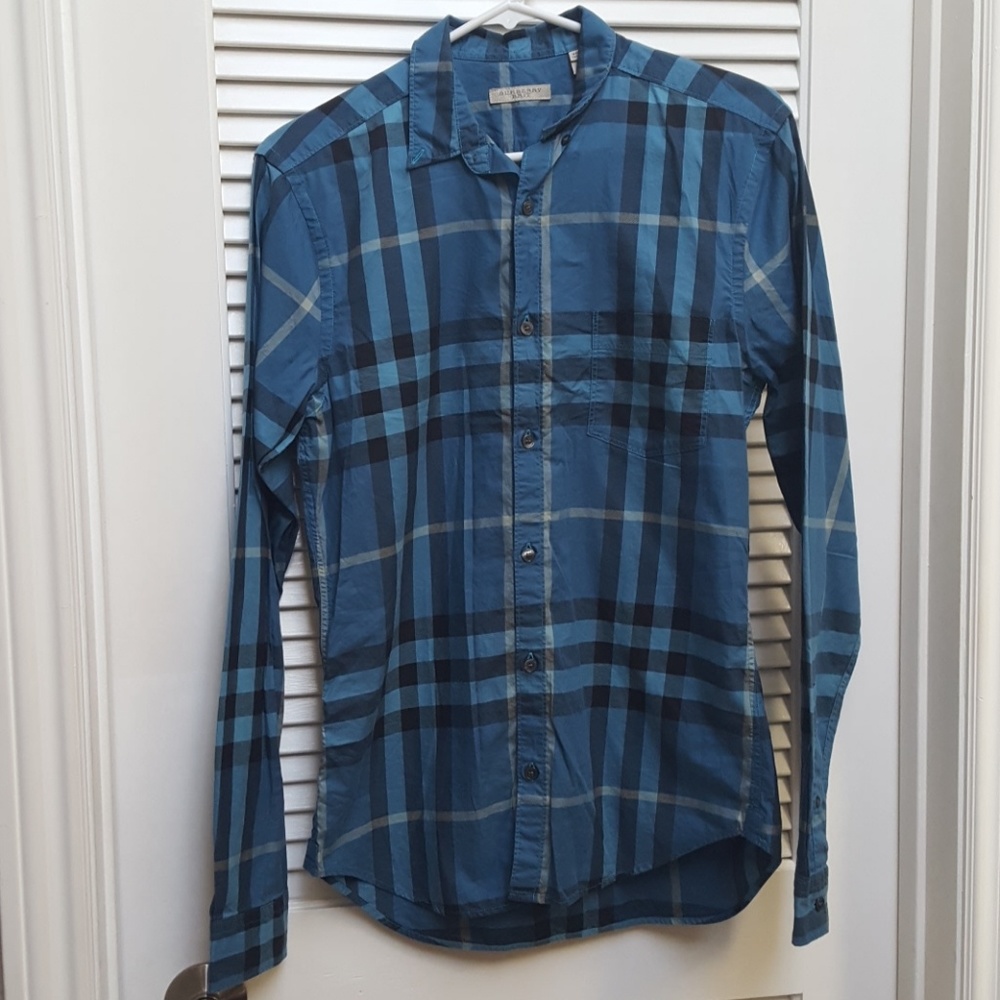 Burberry blue checks shirt